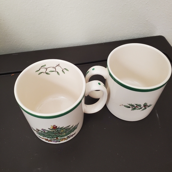 🎄 SPODE Christmas mugs set of 2 Christmas trees like new - Picture 6 of 9